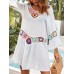 Summer Floral Pattern V  Neck Dress Cover Ups Swimsuit