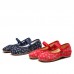 Women Breathable Fabric Button Flowers Ethnic Soft Comfy Old Peking Shoes