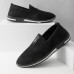 Men’s Knitted Hollow Breathable Antibacterial Deodorant Slip On Casual Sneakers