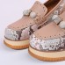 Plus Size Women Casual Fashion Rhinestone Decor Snakeskin Colorblock Loafers Shoes