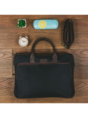 Jet Black Laptop Bag