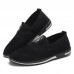 Men’s Knitted Hollow Breathable Antibacterial Deodorant Slip On Casual Sneakers