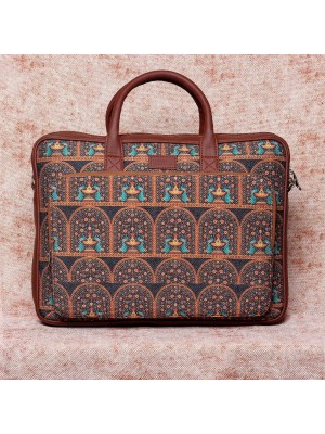 Royal Indian Peacock Motif Laptop Bag