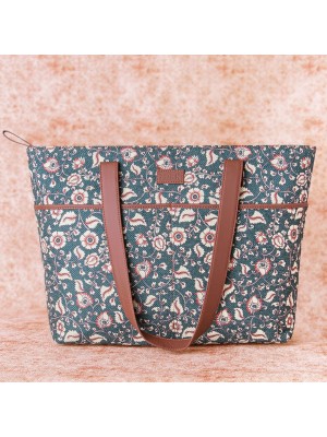 Chittoor Blue Kalamkari Tote Bag