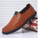 Men’s Fashion Comfortable Hand Sewn Soft Sole Slip  On Casual Flat Loafers