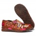  Genuine Leather Handmade Woven Comfy Breathable Hollow Ethnic Floral Embellished Flat Shoes